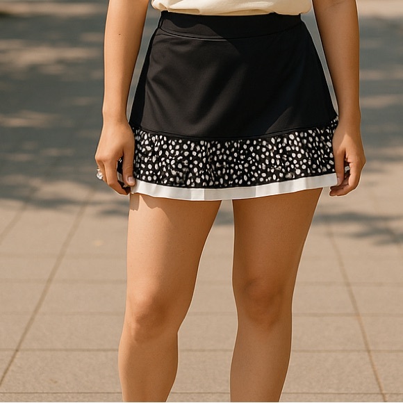 Black & White ruffle skirt Pool  cover up size Small, NWT - Picture 3 of 6